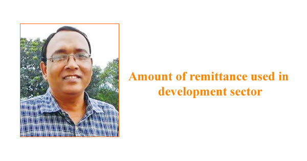 Amount of remittance used in development sector
