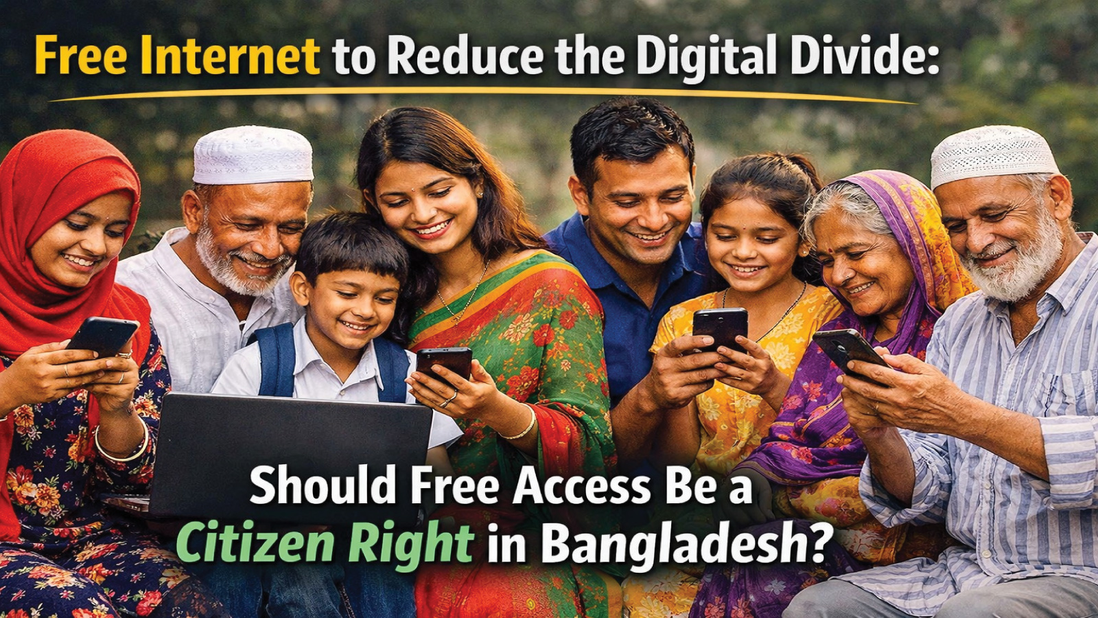ডিজিটাল বৈষম্য কমাতে বিনামূল্যে ইন্টারনেট:  নাগরিক অধিকার হিসেবে প্রবেশাধিকারের প্রশ্ন