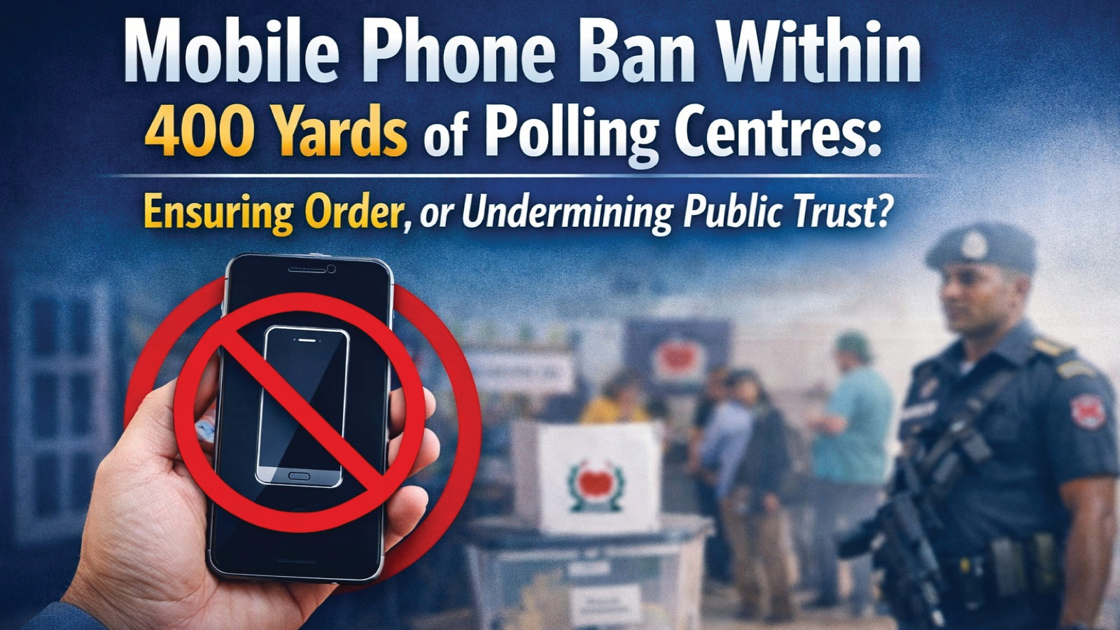 ভোটকেন্দ্রের ৪০০ গজে মোবাইল নিষেধাজ্ঞা:  শৃঙ্খলা নাকি আস্থার ঝুঁকি?