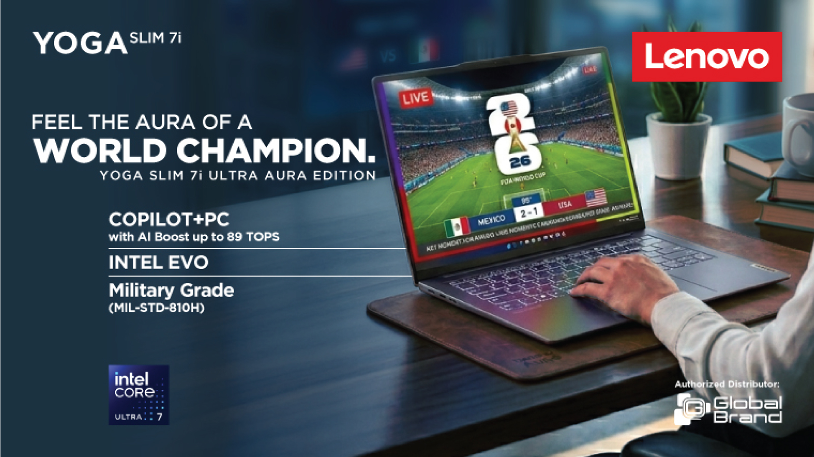 ফিফা বিশ্বকাপ ২০২৬-এর উন্মাদনা নিয়ে এলো Lenovo Yoga Slim 7i Ultra FIFA World Cup 26 Edition