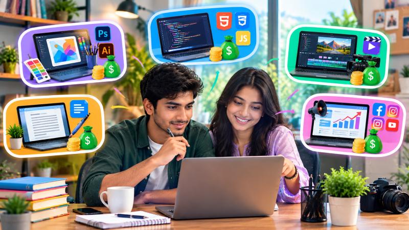 ফ্রিল্যান্সিং শুরু করতে ৫টি ডিজিটাল দক্ষতা—কোনটি শিখতে কত খরচ?